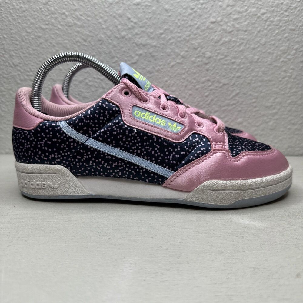 Adidas Womens Continental 80 Shoes Blue Pink Polka Dots Size 6.5 EE5060